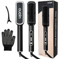 Hair Straightening Brush with Clear LED Displays