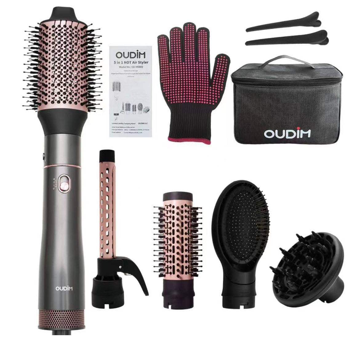 5 in 1 Negative Ion Hair Dryer Brush Blow Dryer Brush Set